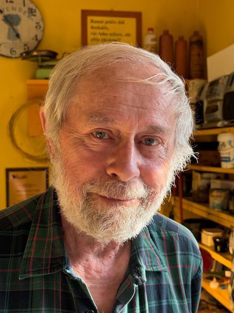 Portrait of Stanislav Jiroš, maker of traditional Czech black glass jewellery